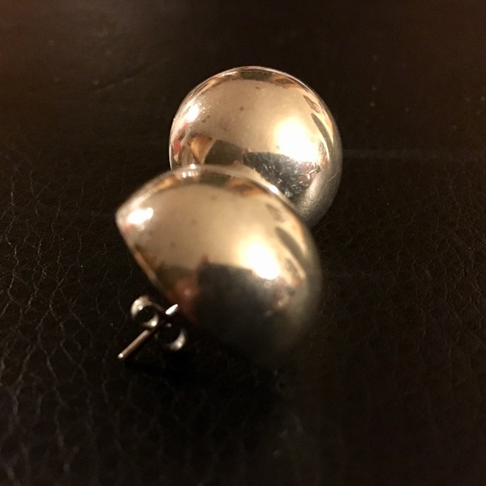 Beautiful Silver 925 Solid Earrings - Vtg - image 1